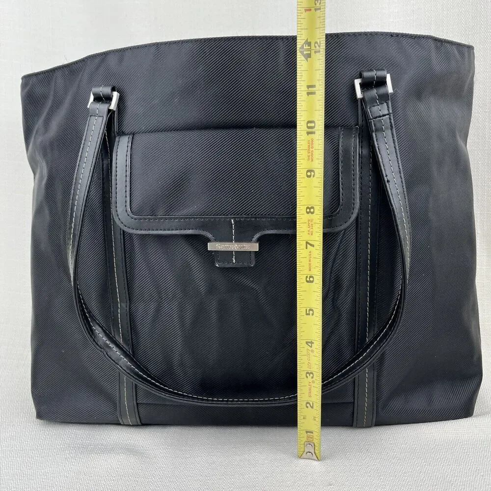 Samsonite Laptop Bag Padded Tote Purse Carry-On‎ Black Top Handles- Read